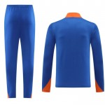 Niederlande Training Sweatshirts Viertelreißverschluss 2024-25 Blaue